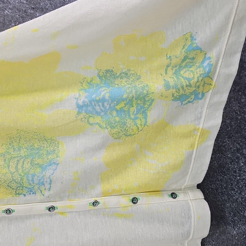 Vintage 2000's Free People Tank Top, Cream Yellow Floral, Size Medium NEW - Picture 2 of 10